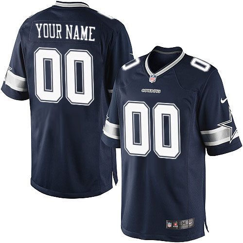 Men's Limited Nike Jersey Navy Blue Home - Customized NFL Dallas Cowboys